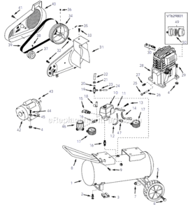 Page A Diagram and Parts List for VT630000 2001 Campbell Hausfeld Compressor